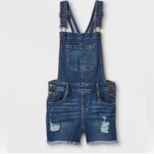 Girls' Destructed Jean Shortalls - Cat & Jack